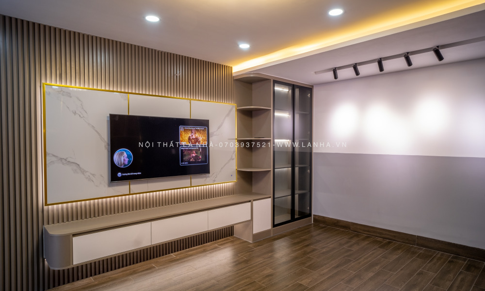 Noi That Tan Co Dien 10 Phòng khách tân cổ điển sang trọng của công trình Nhà phố Tân Bình
