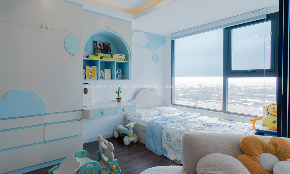 Phong Ngu Cho Be Trai 14 Phòng ngủ màu xanh được Là Nhà thiết kế thi công