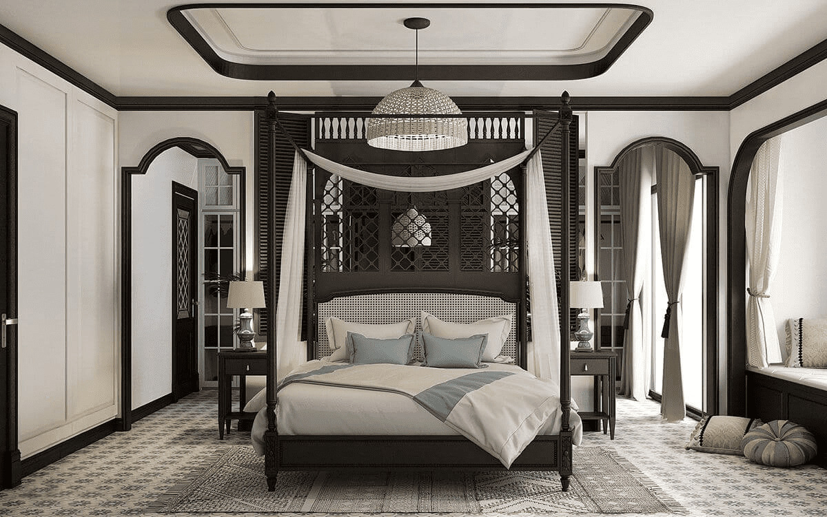 Thiết kế phòng ngủ Indochine hoài niệm