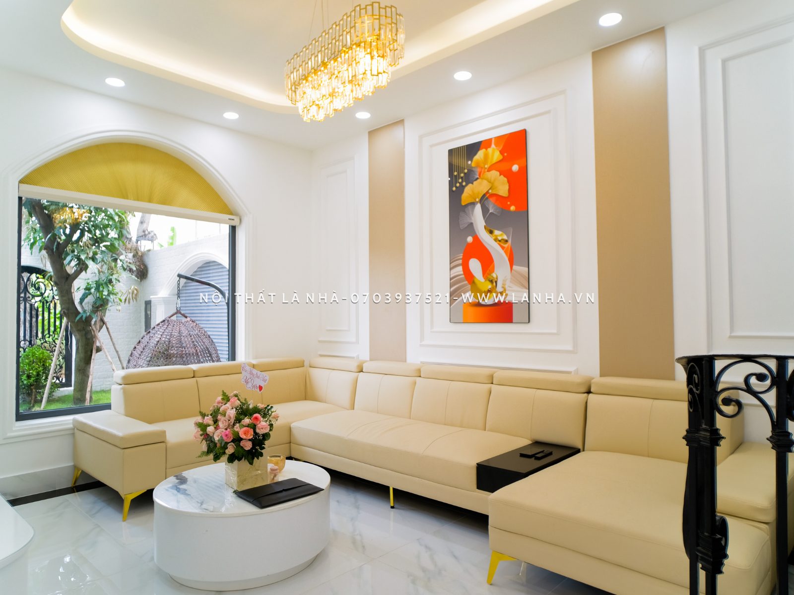 Phòng khách biệt thự quận 7