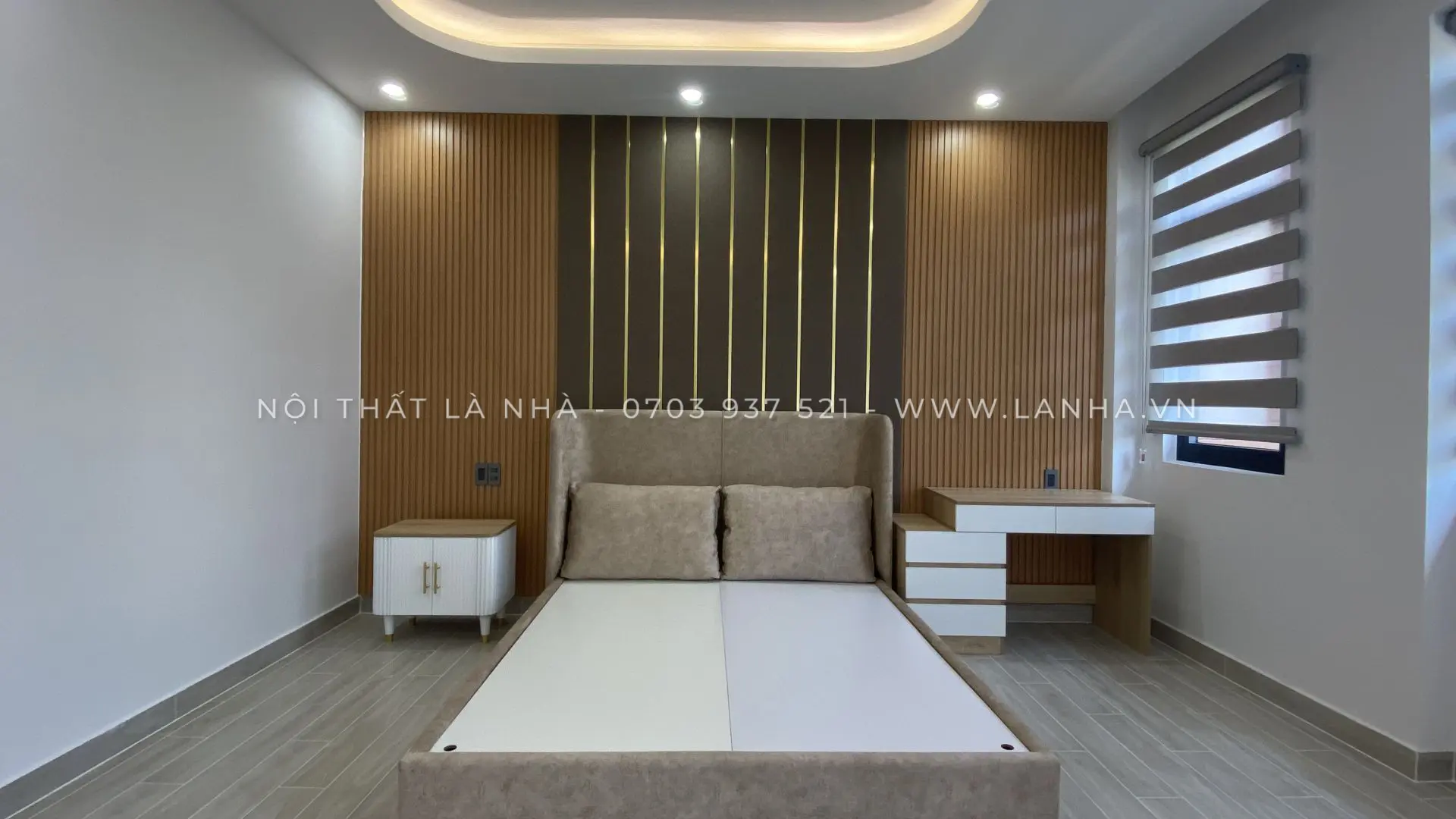 Nội thất phòng ngủ đơn giản đáp ứng đủ nhu cầu sử dụng