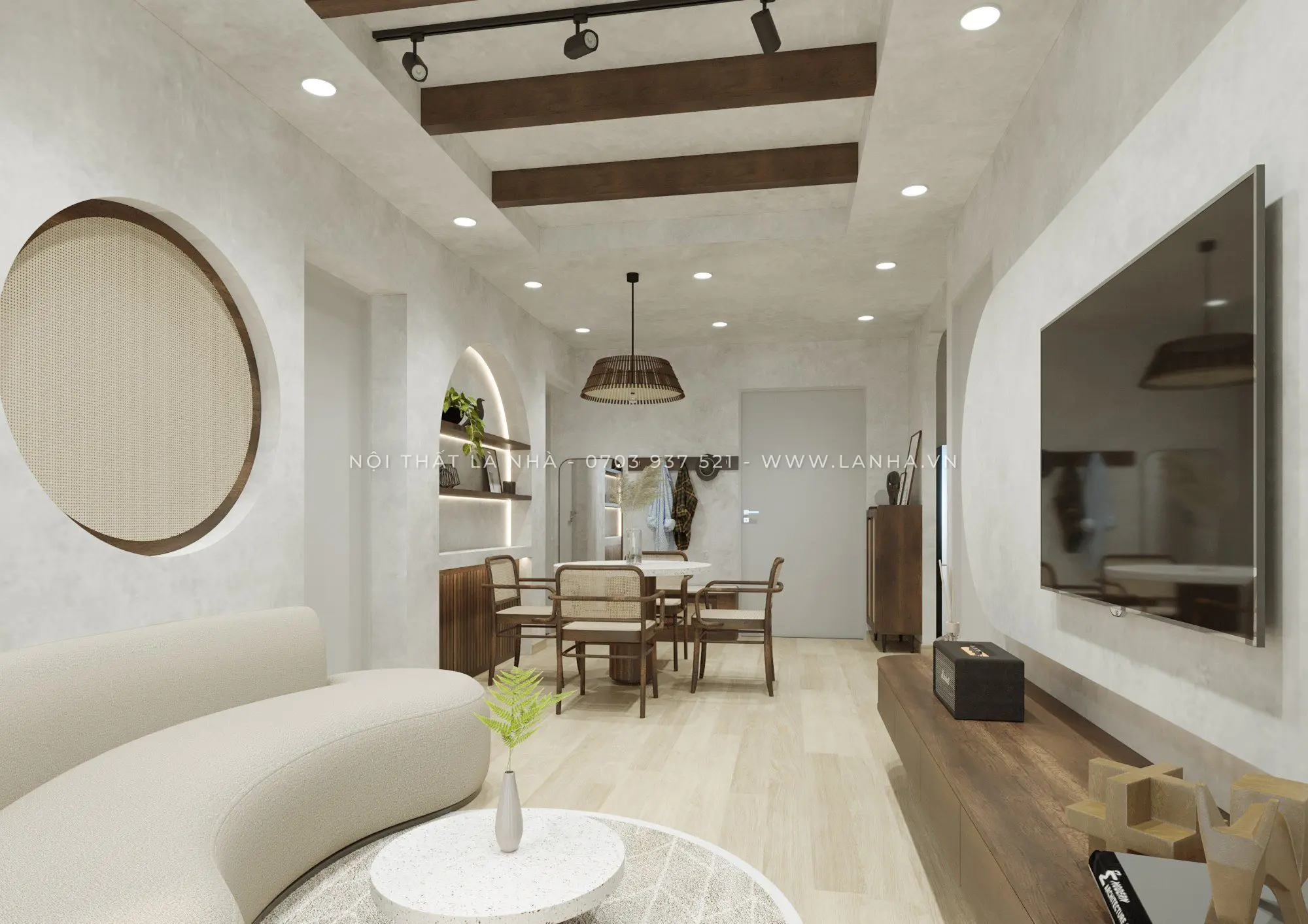 Nội thất chung cư được thiết kế đơn giản tạo cảm giác thân thuộc