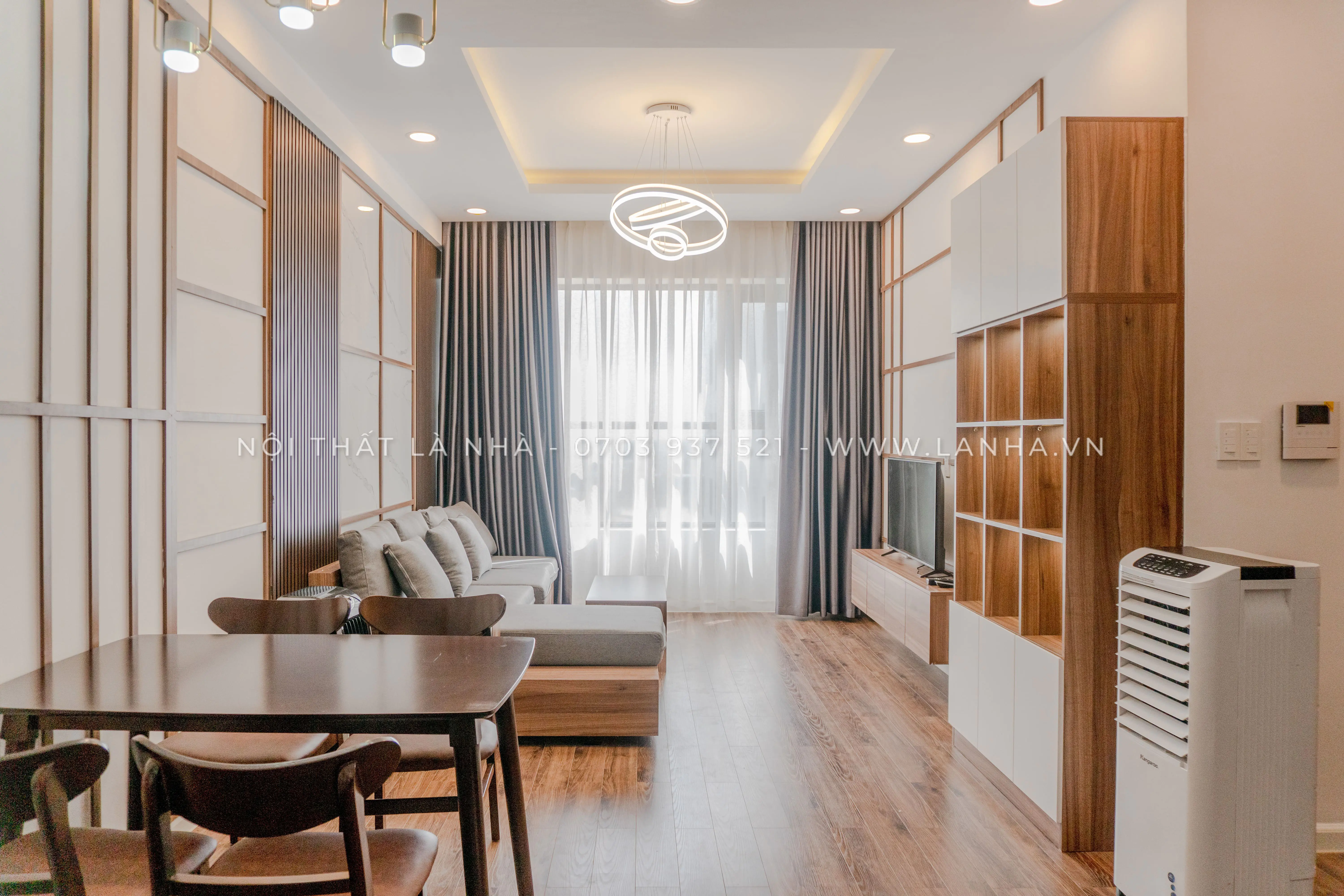 Nội thất chung cư được thiết kế gần gũi, kết nối các thành viên trong gia đình
