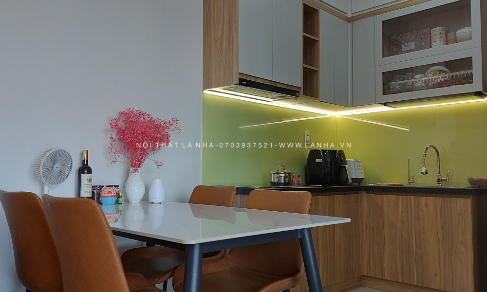 Thiet Ke Noi That Chung Cu 55m2 7 Thiết kế nội thất phòng bếp căn hộ chung cư Bcons Plaza