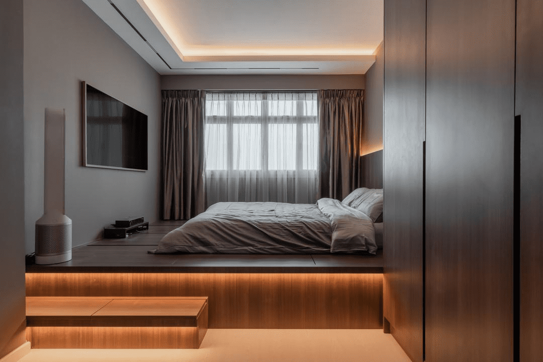 Giường ngủ dạng bục vừa có thể chứa đồ, vừa tiết kiệm diện tích