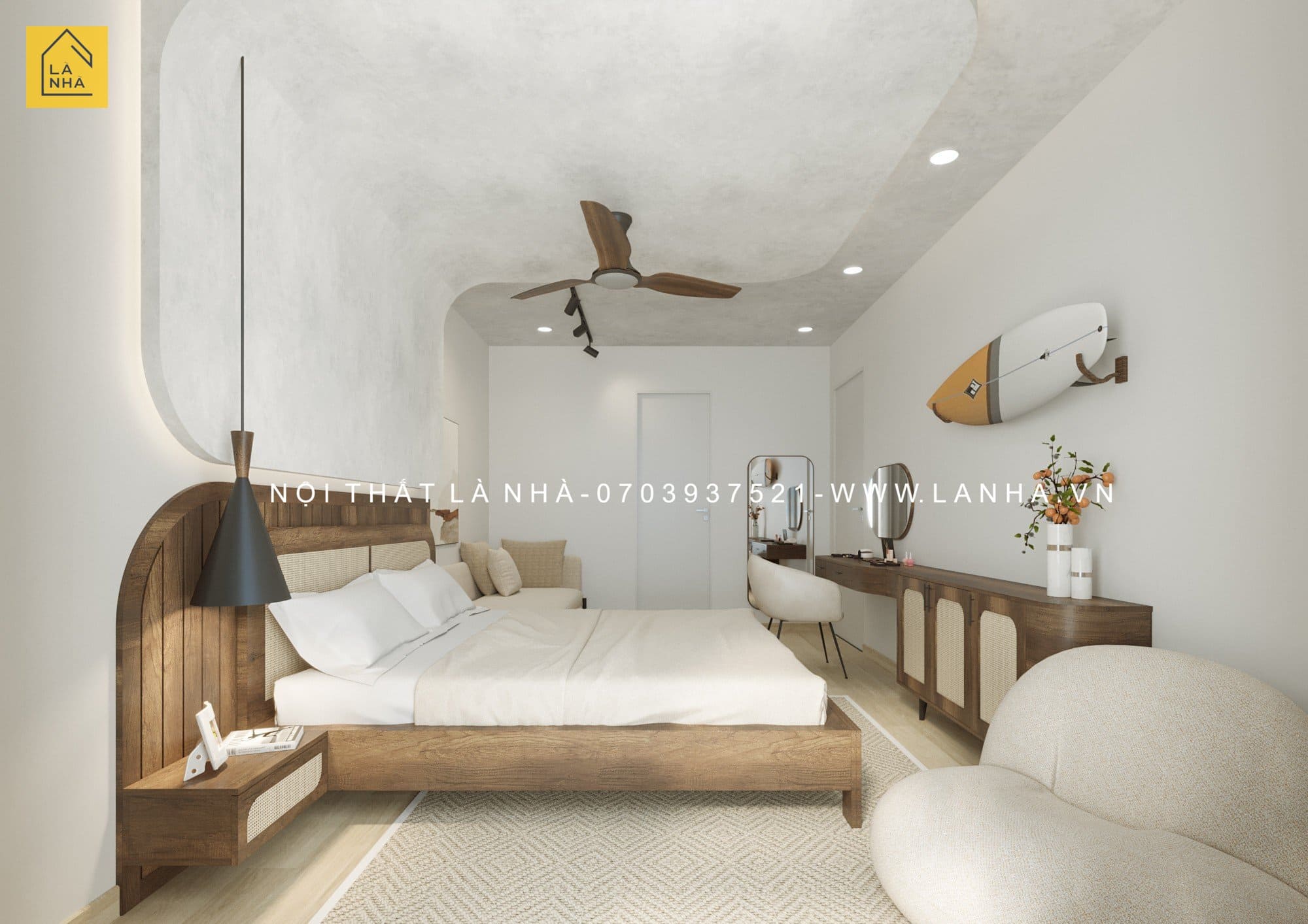 Sử dụng nội thất đa năng cho phòng ngủ 15m2