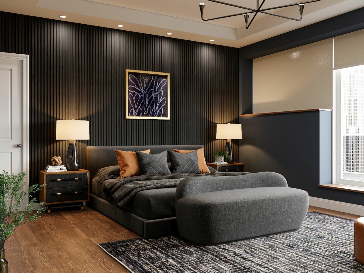 Thiết kế phòng ngủ 15m2 cho nam