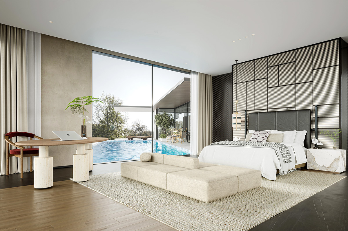 Thiết kế phòng ngủ 15m2 cho vợ chồng